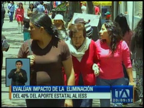 Evalúan el impacto de la elimicación del 40% del aporte estatal al IESS