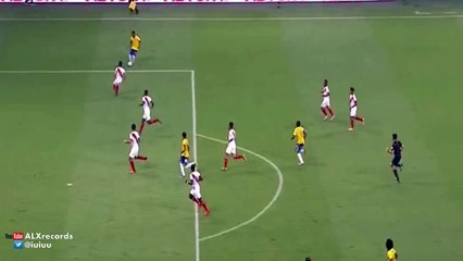 Filipe Luis Goal Brazil 3-0 Peru 2015
