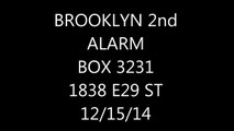 FDNY Radio: Brooklyn 2nd Alarm Box 3231 12/15/14