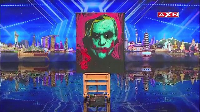 FASTEST PAINTING - Vilas Nayak Paints Giant Portrait In 2.5 Minutes - Asia’s Got Talent Episode 5