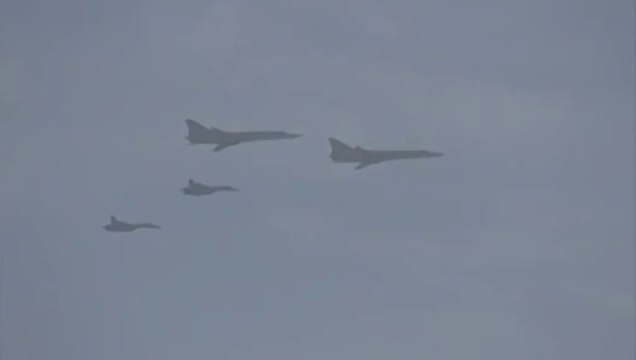 Russian giant Tu-160 bomber planes attack ISIS targets in Syria - 17 Nov 2015