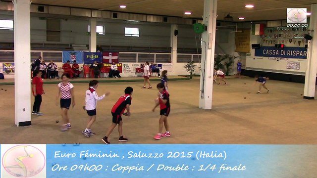 Quarts de finale, Double, Sport Boules, Euro Féminin, Saluzzo 2015