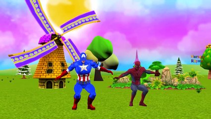 Ironman Singing Finger Family Rhymes And Captain America Singing Wheels On The Bus Nursery