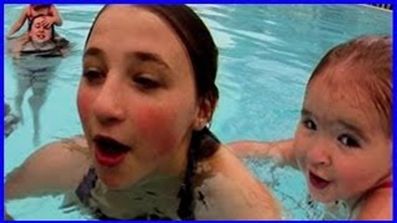 Kids Swim in The Swimming Pool - Girls Underwater Having Fun - Monster High Homemade Bed - Dailymotion Video