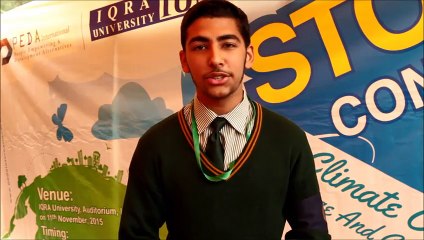 Interview of Muhammad Ahson Ayaz-PEDA International organizing Story Contest at IQRA University, Islamabad