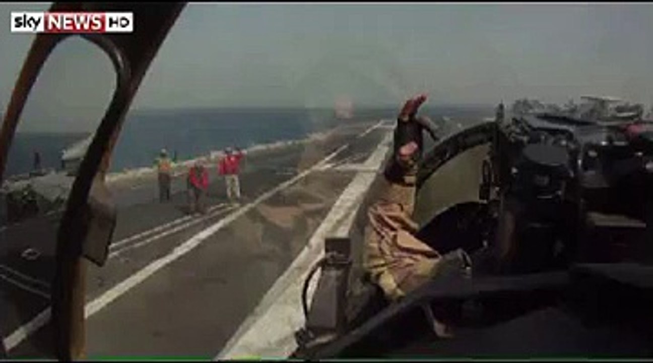 INSIDE FA 18F Super Hornet from USS George H W Bush