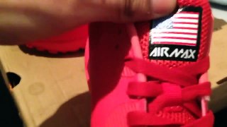 (HD Review) new Nike Air Max 90 Red w NEW USA FLAG C 1 Sneakers Discount Sale