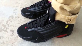 (HD) Perfect Authentic air jordan 14 xiv retro last shot black varsity red Basketball Sneakers