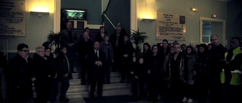 Orchies,16 novembre 2015 moment de recueillement...