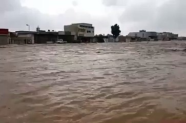 Heavy flow of water after rain in Jeddah