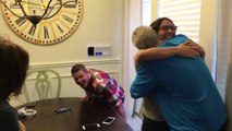 Adorable reaction finding out they're going to be grandparents!