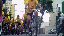 Estilo de vida, com os  amigos, ciclismo em grupo, passeio ciclístico da Primavera em Taubaté, SP, Brasil