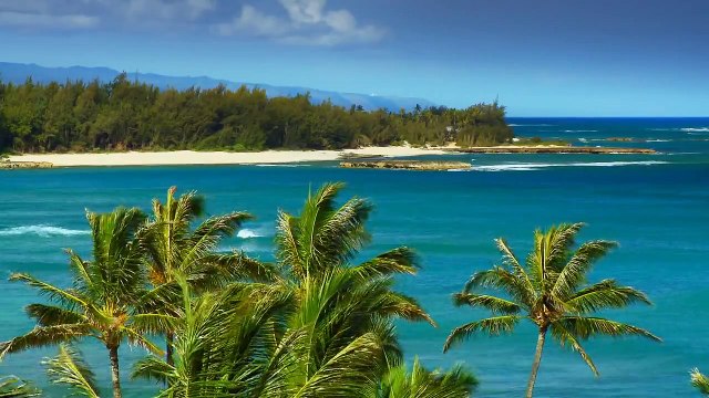 RELAXATION VIDEO #2. HD OAHU Hawaii BEACHES Ocean Beach Wave Sounds Relaxing Nature for St