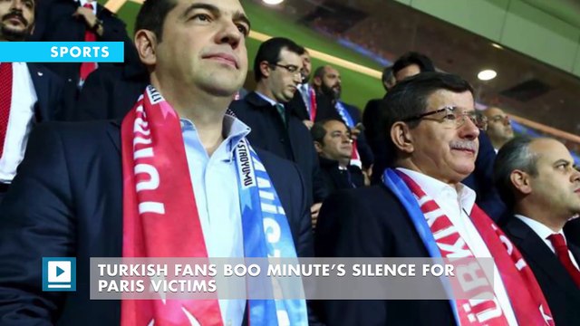 Turkish fans boo minute’s silence for Paris victims