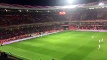 Turkish Soccer fans chanting ALLAH HU AKBAR During moment of silence
