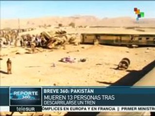 Pakistán: descarrilamiento de tren deja 13 muertos y 100 heridos