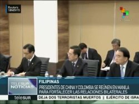 Presidentes de China y Colombia se reúnen en Filipinas
