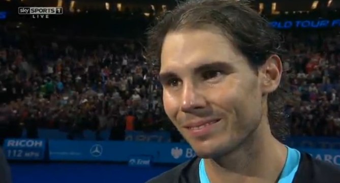 Rafael Nadal On-court interview after his match vs. Murray at WTF 2015