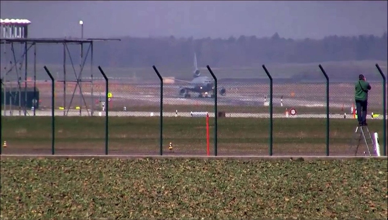 US Air Force KC 10 take off runway 16 at ZRH