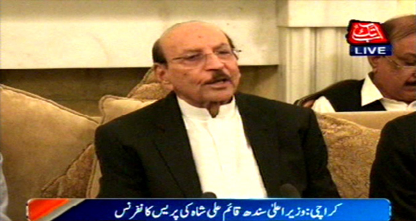 ‎Karachi‬ ‪CM‬ ‪Sindh‬ ‪Qaim‬ ‪Ali‬ ‪Shah‬ pres...