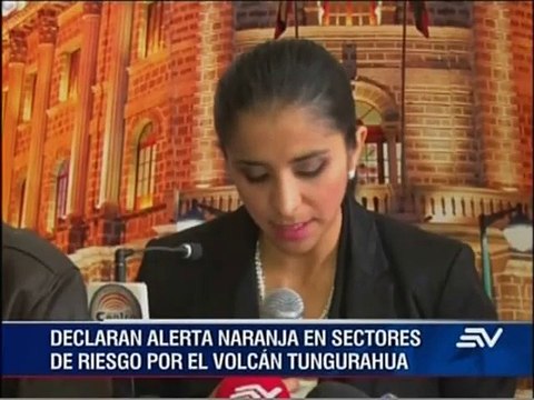 Alerta naranja en cuatro cantones por el Tungurahua