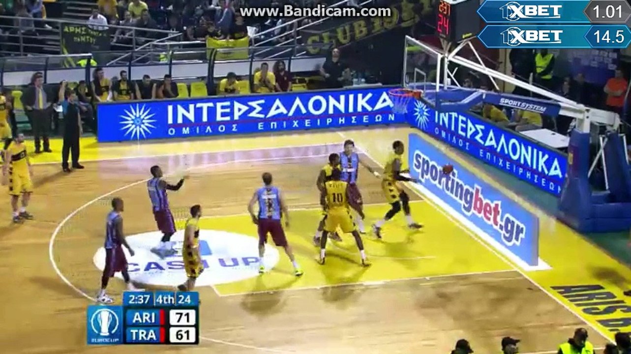 EUROCUP Aris Thessaloniki - BC Trabzonspor LAST 3 MINUTES