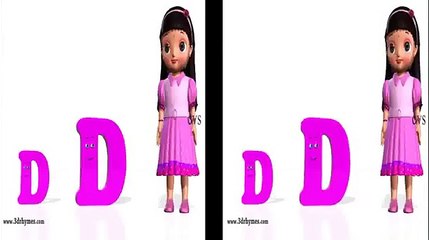 A is for apple Nursery Rhymes 3   3D Animation English Alphabet ABC Songs for children