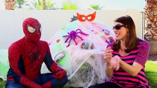 GIANT SURPRISE TOYS SPIDER WEB! Little Tikes Tunnel & Dome Climber ❤ Kids Surprise Eggs &
