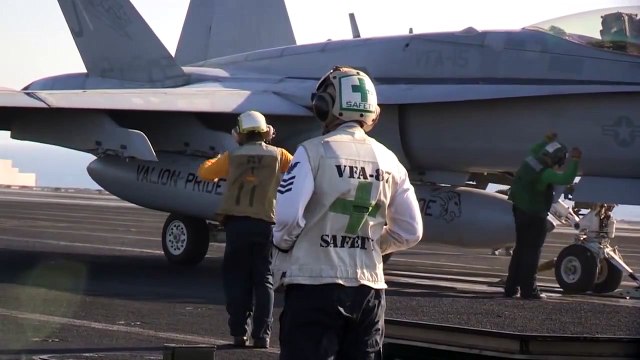 ISIS Airstrike Aircraft Launched from USS George H.W. Bush