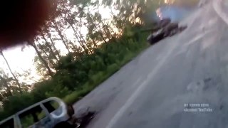 Ukrainian Army fun crushing cars with a tank | Eng Subs