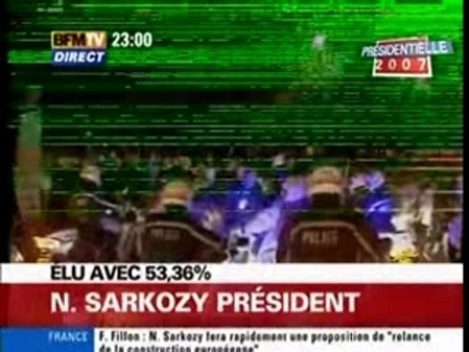 arriver sarkozy 23h BFM TV (2)