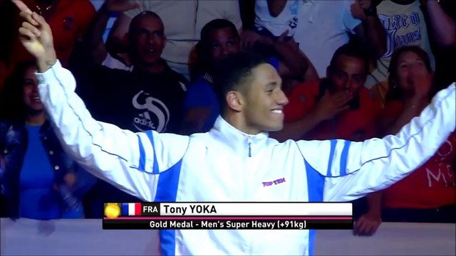 Tony Yoka champion du monde (super-lourds, +91kg), podium ChM boxe AIBA 2015