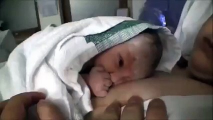 Ребенку 15 мин отроду, КРУТО поздоровался с папой )