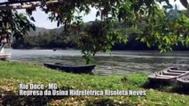 Antes e depois da represa da Usina Hidrelétrica Risoleta Neves - Rio Doce - MG