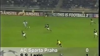 Sparta Prague Lazio 2000/01 Champions League (Ravanelli goal)