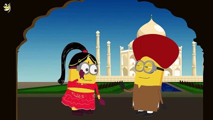 Minions Indian Dance at Taj Mahal ~ Funny Cartoon [[HD]]