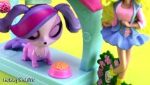LPS Zoe Gets a PLAY-DOH Brush For Her Fur! Barbie Helps Toy Review Box Opening by HobbyKidsTV