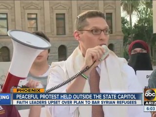 Faith leaders protest the ban on Syrian refugees