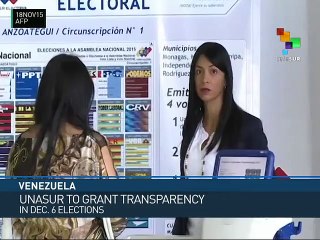 Venezuela: UNASUR to Grant Transparency in December 6 Elections