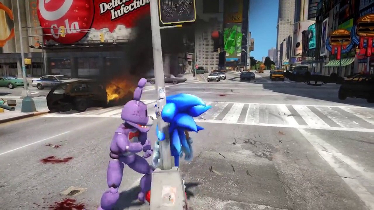 SONIC HEDGEHOG VS BONNIE FIVE NIGHT AT FREDDYS EPIC BATTLE GTA IV