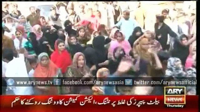 Voters protest in Hyderabad's Latifabad 53 over election symbols not being printed on ballot papers