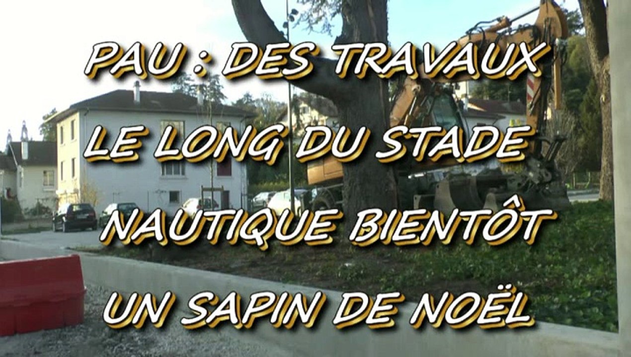 LES W-D.D. MICHOU NEWS - 15 NOVEMBRE 2015 - PAU - DES TRAVAUX LE LONG DU STADE NAUTIQUE - BIENTÔT UN SAPIN DE NOËL.