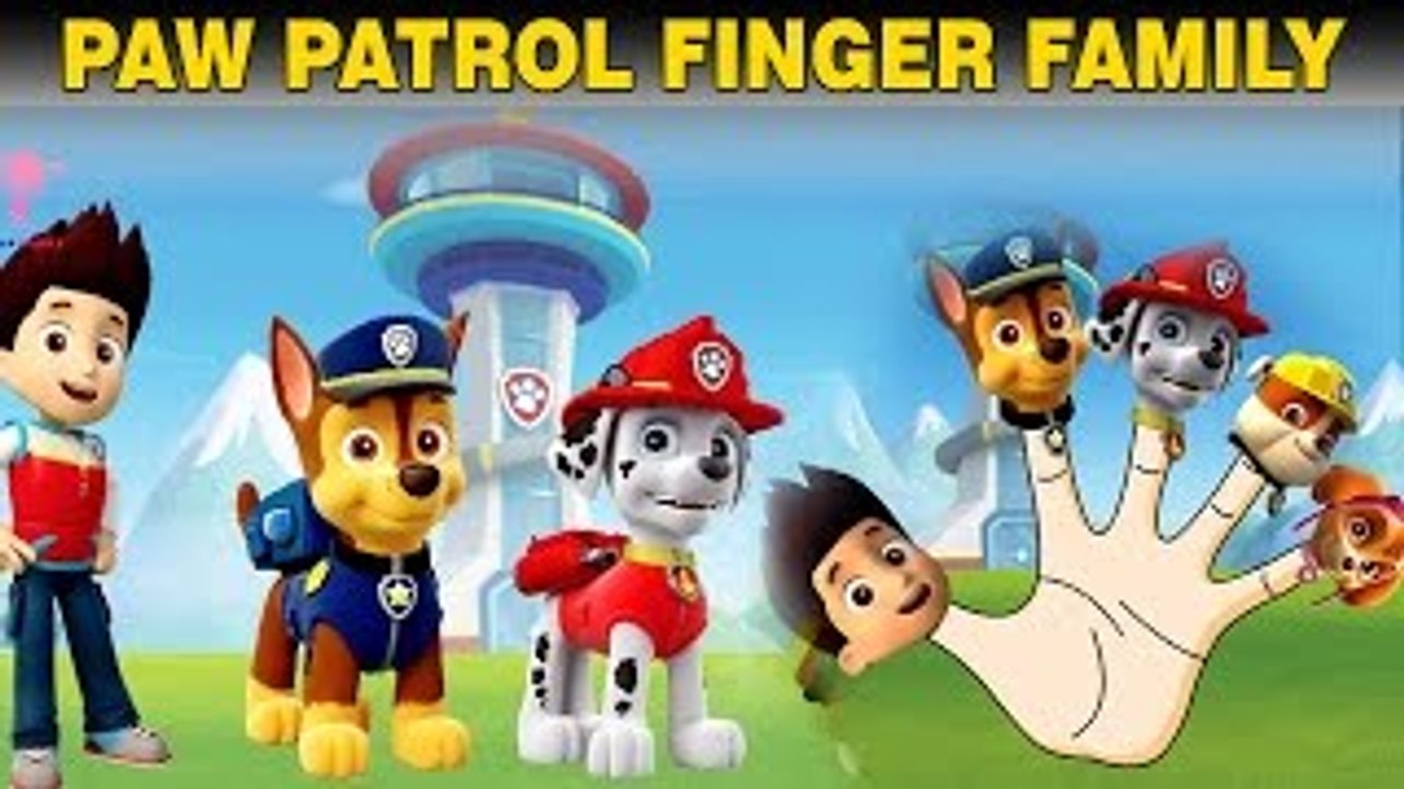 Paw Patrol Finger Family Nursery Rhymes Paw Patrol Cartoon Animated English Rhymes for Kid