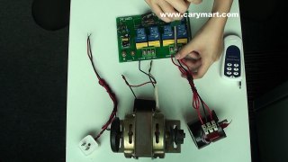 Remote control 2 AC motor in positive and reverse rotation