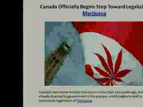 Canada Officially Begins Step Toward Legalizing Marijuana