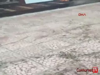 Yolcu treninde yangın paniği