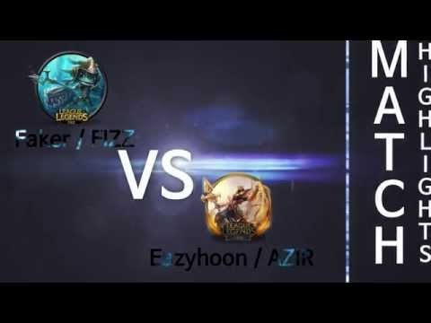 SKT T1 페이커 피즈 vs 이지훈 아지르 매치 하이라이트 (SKT T1 Faker Fizz vs Eazyhoon Azir / Highlights | KR C1)