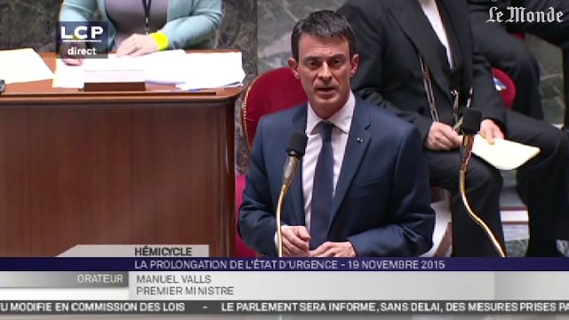 Manuel Valls annonce à l'Assemblée la mort d'Abdeslam Abaaoud