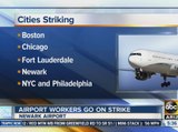 Airport workers go on strike