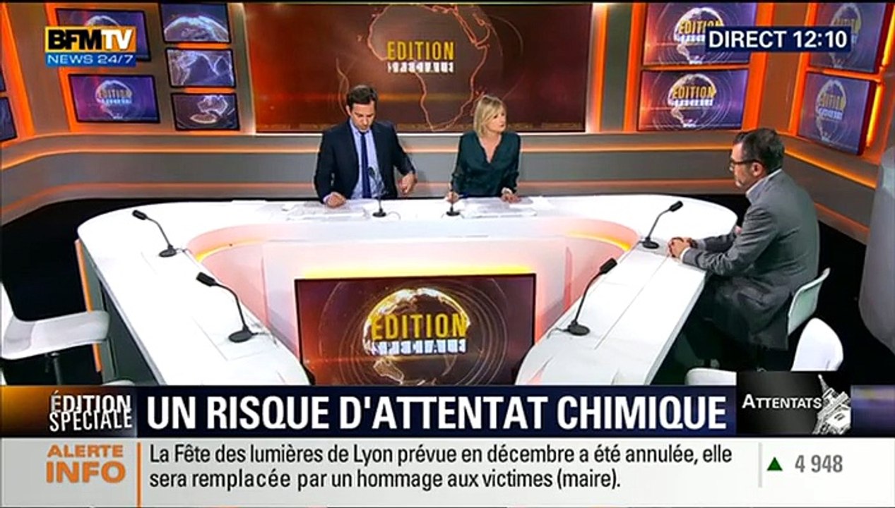 Attentats de Paris : Arme Chimique : "Il faut rester calme, aucune information ne laisse à penser qu'un attentat chimique est en préparation sur le territoire national", Olivier Lepic - 19/11